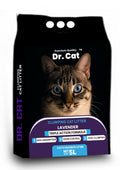 Premium quality Dr cat clumping cat litter (lavender) 5L