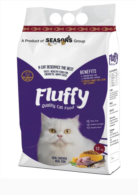 Fluffy Cat Quality Cat Food 1.2Kg